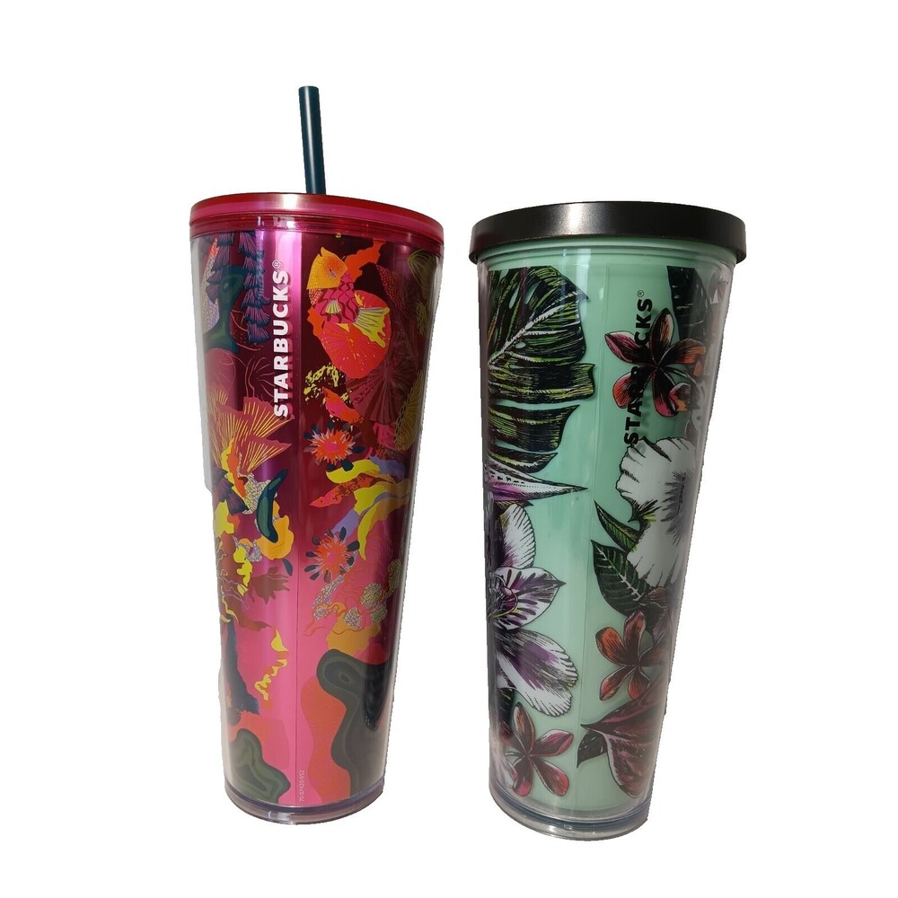 Starbucks 24 Ounce Tumbler Cups Cold Beverage Set of 2